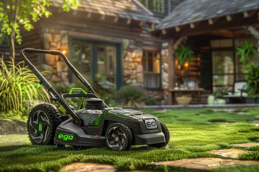 compact electric lawn mower