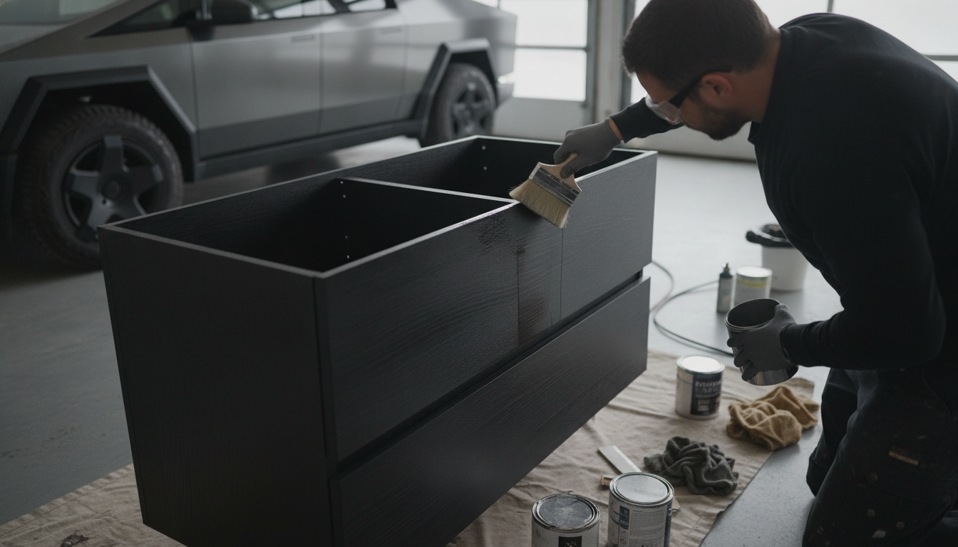 Seal a Black Oak Bathroom Vanity for Moisture Protection