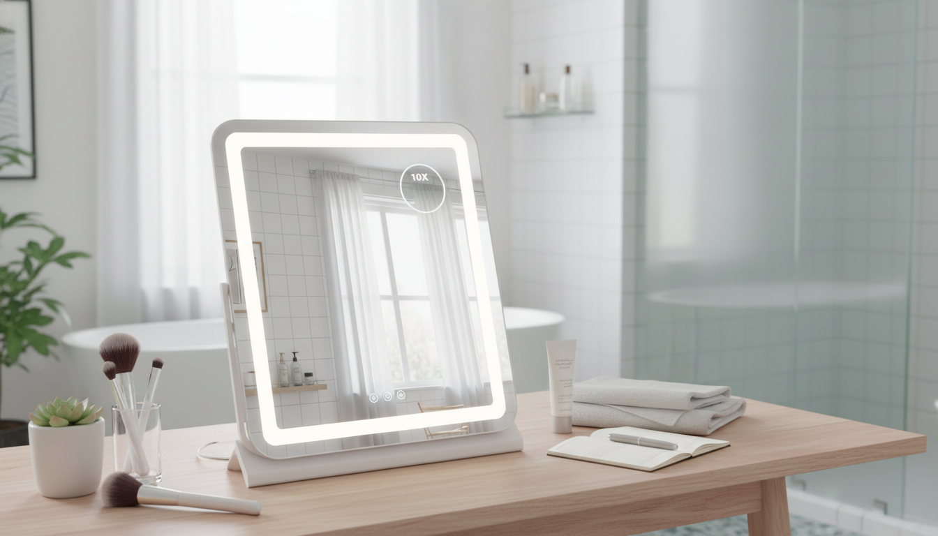 10X Lighted Vanity Mirror: Adjustable Brightness Tips