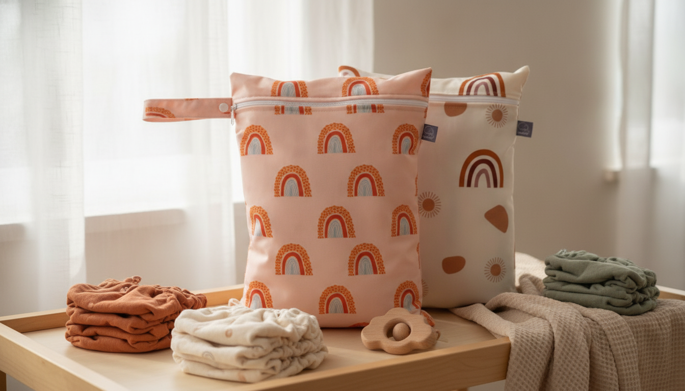 2PCS Waterproof Wet/Dry Diaper Bags: No-Leak Organization