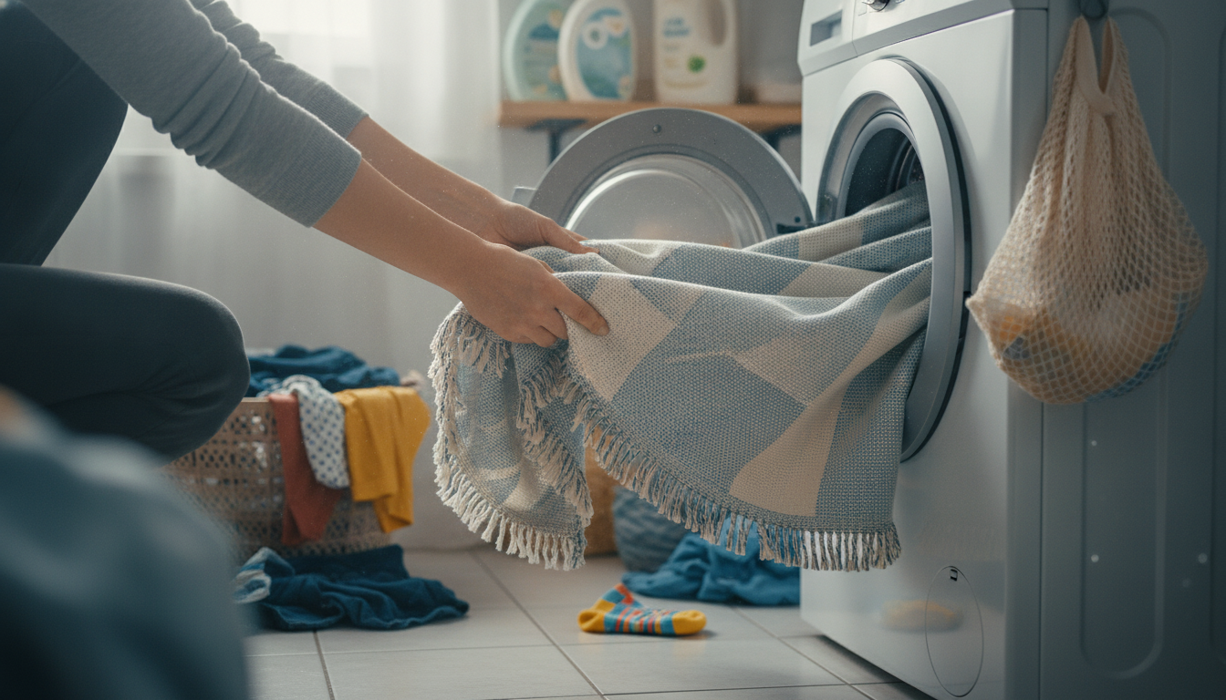 Wash a Woven Thread Blanket Without Shrink or Fray