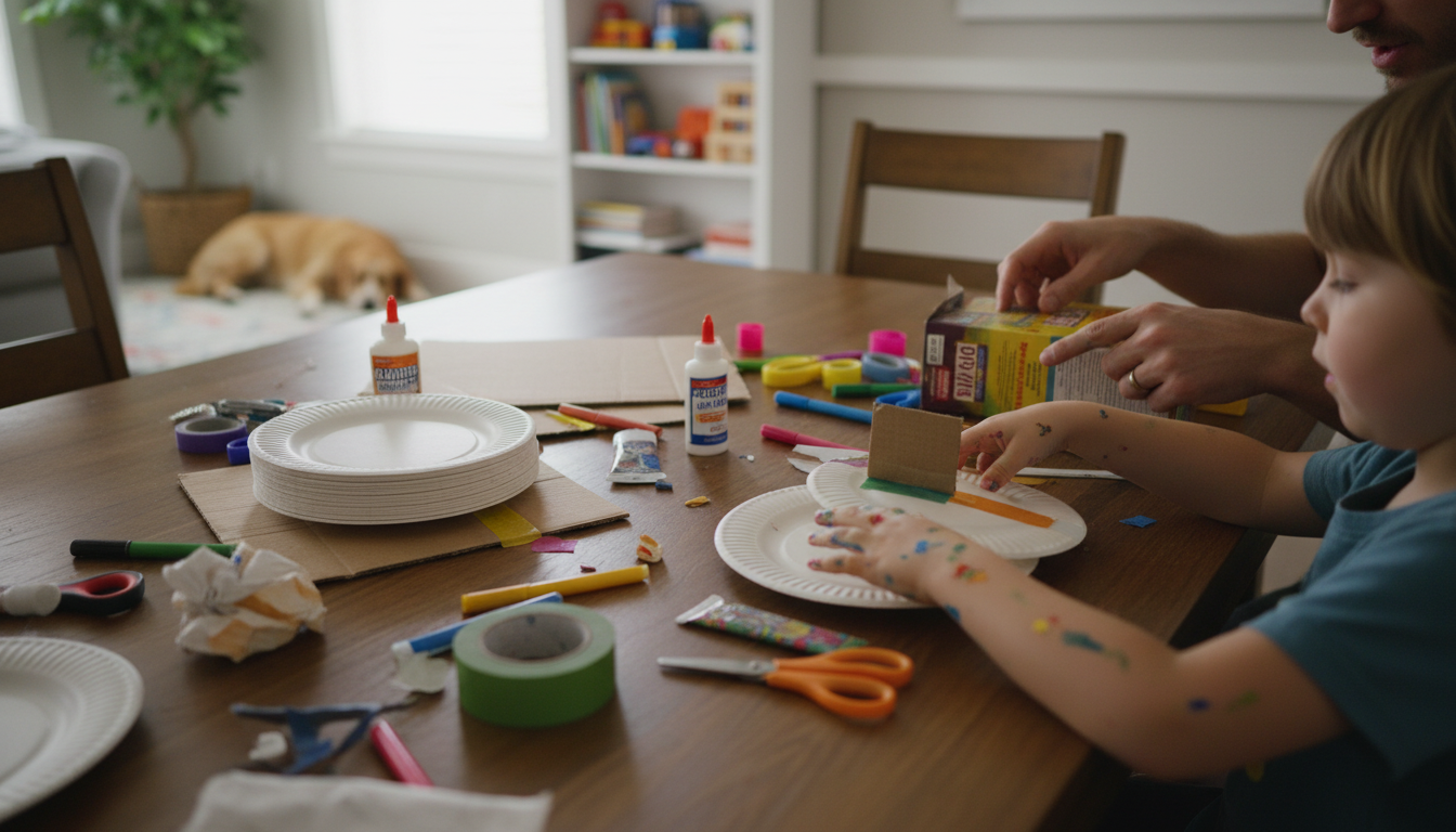DIY Flying Disc at Home: Paper Plate & Cardboard