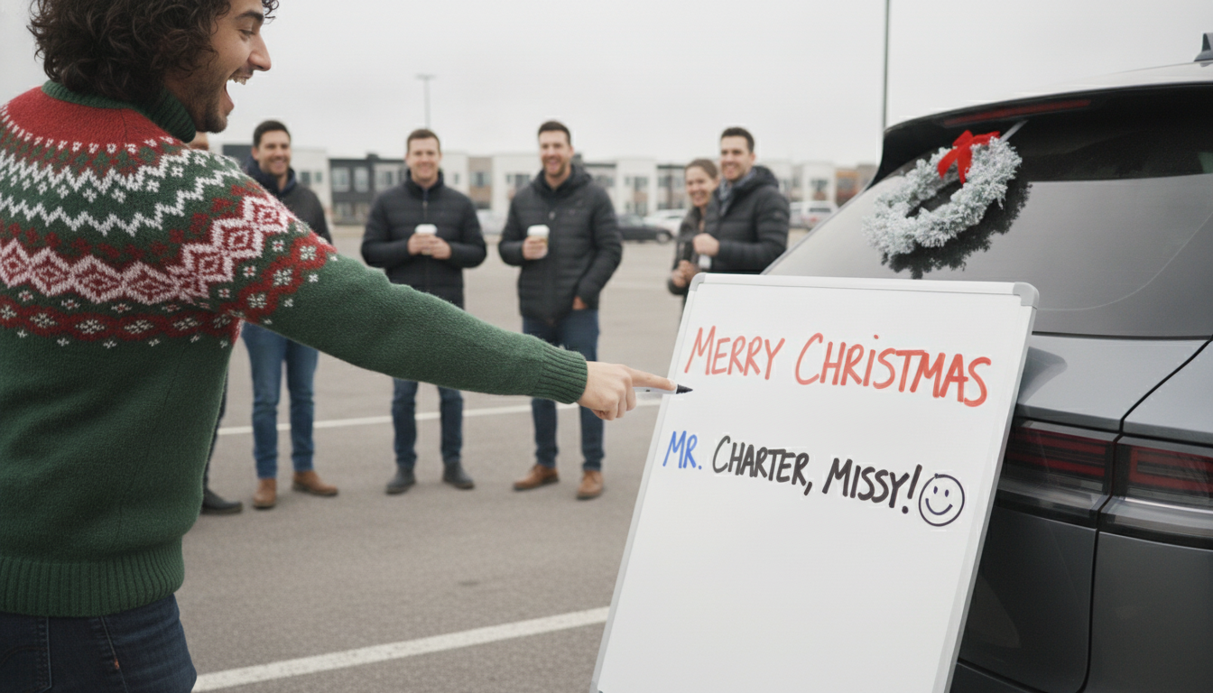 Funny "Merry Christmas" Anagram: "Mr. Charter, Missy!"